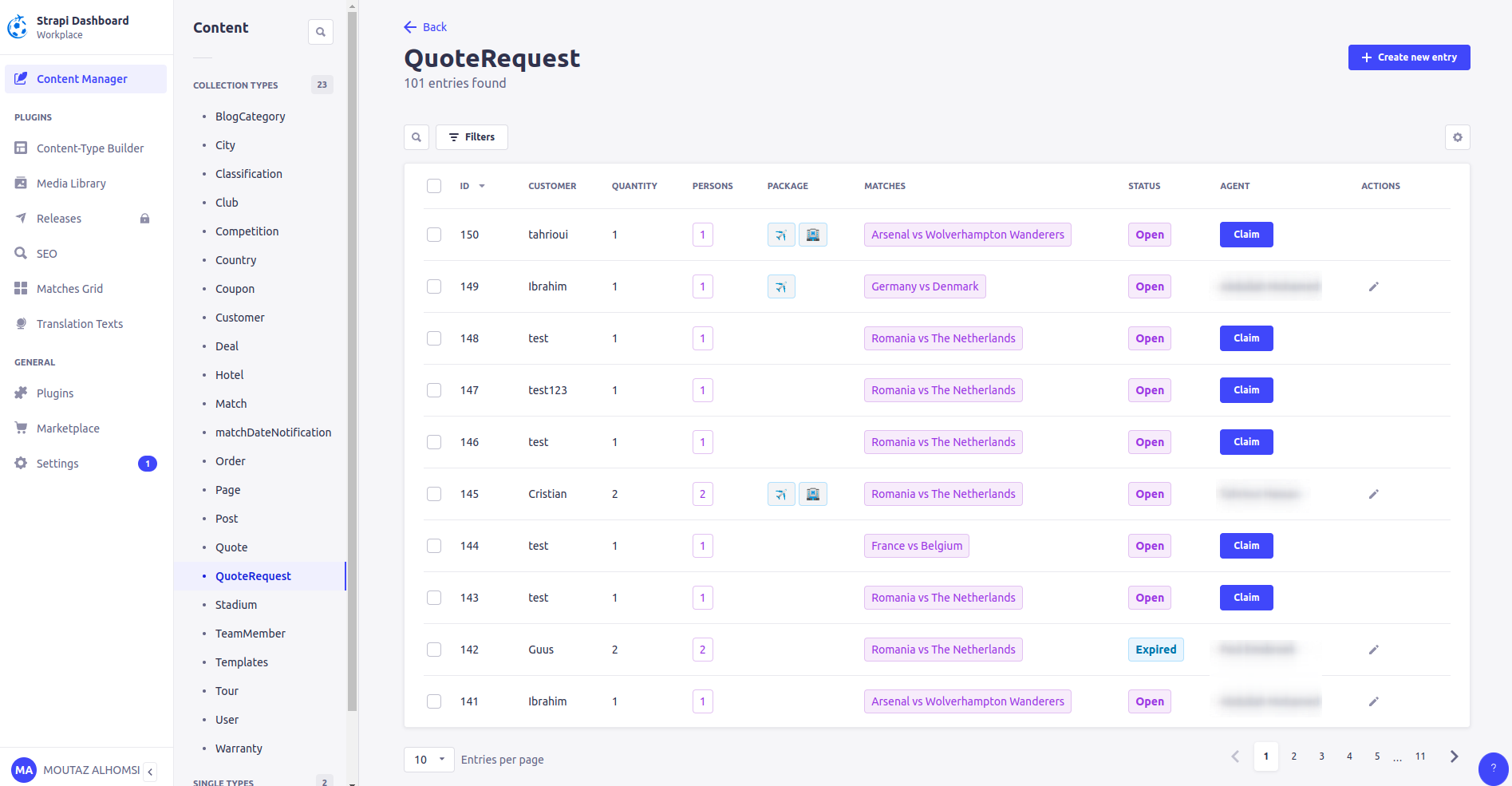 Football Tickets — custom plugin view 3