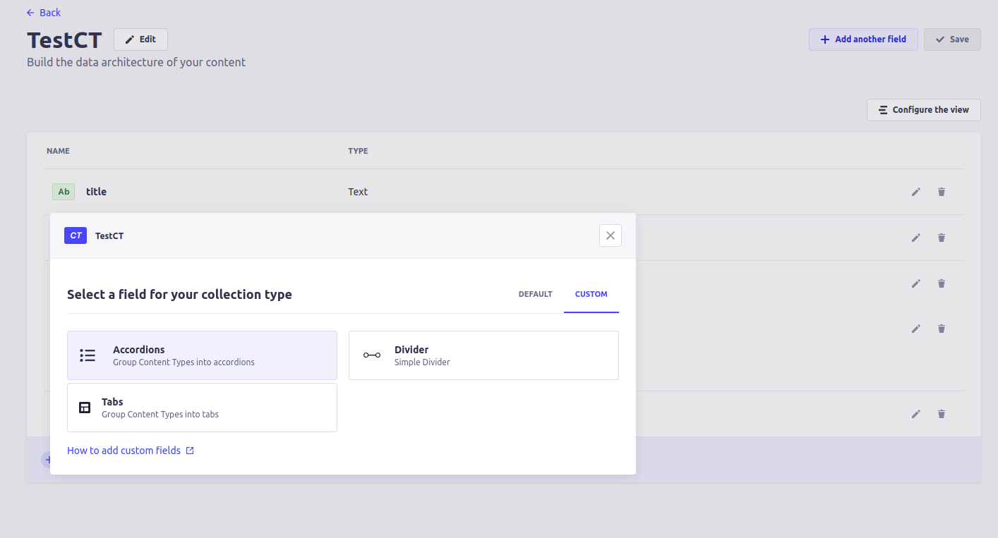 Tabs & Accordions field grouping — tabs view